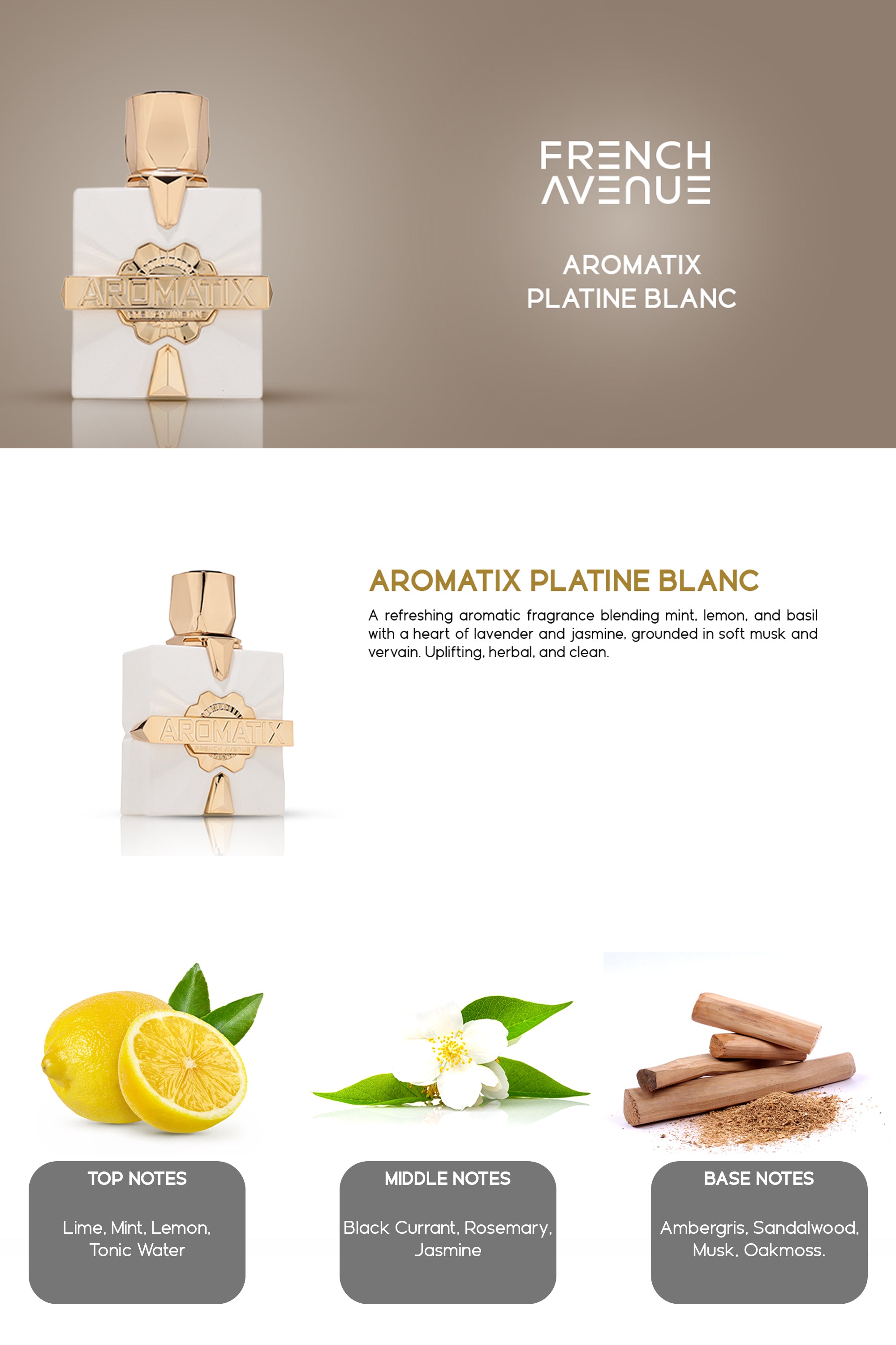 Aromatix Platine Blanc Edp 100ml French Avenue by Fragrance World